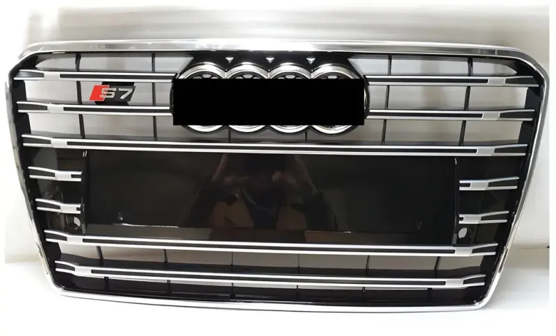 Передня решітка S-Style (2015-2018, чорна з хромом) для Audi A7 2010–2018
