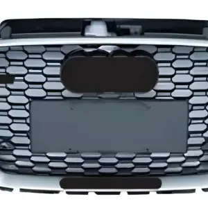 Передня решітка RS-style (2016-2020, чорно-сіра з хромом) для Audi A3 2012–2020