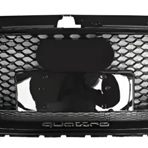 Передня решітка RS-style з написом Quarrto (2016-2020, чорна) для Audi A3 2012–2020