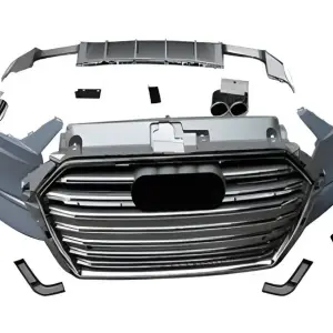 Передній бампер RS-Style V-2 (HB/Sedan, 2016-2020) для Audi A3 2012–2020