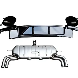 Задній дифузор з насадками V-1 (для S/S-Line, 2016-2020) для Audi A3 2012–2020