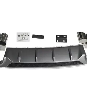 Задній дифузор з насадками V-2 (для S/S-Line, 2016-2020) для Audi A3 2012–2020