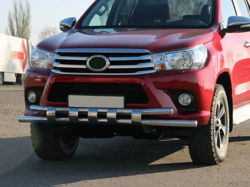 Передній захист ST015 (нерж) для Toyota Hilux 2015–