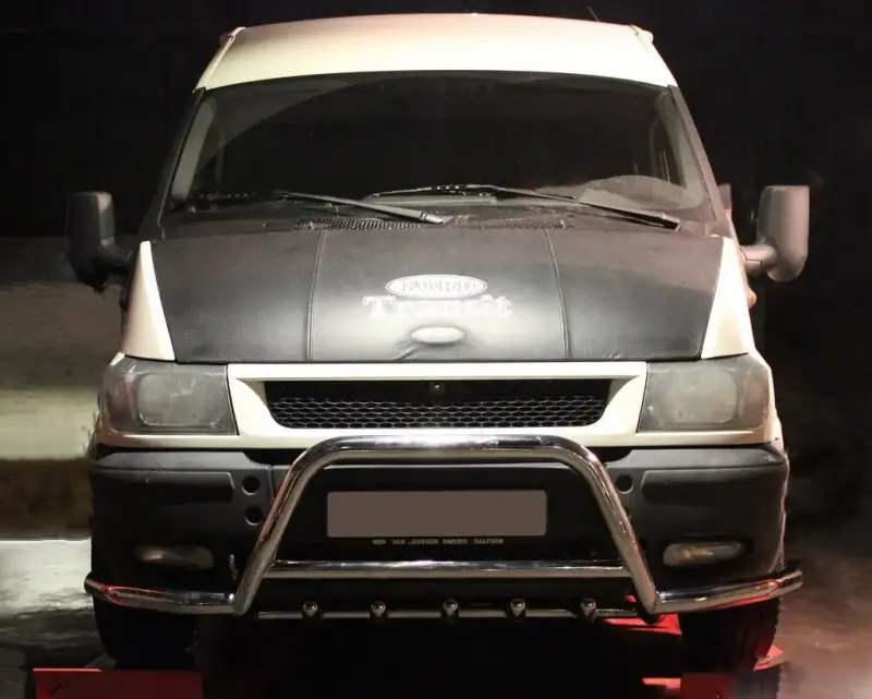 Кенгурятник WT003-Plus (2000-2006, нерж.) для Ford Transit 2000–2014