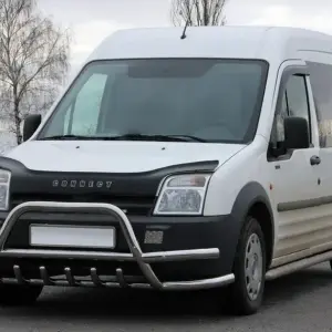 Кенгурятник з подвійними вусами WT003-Plus-2 (нерж.) для Ford Connect 2010–2013