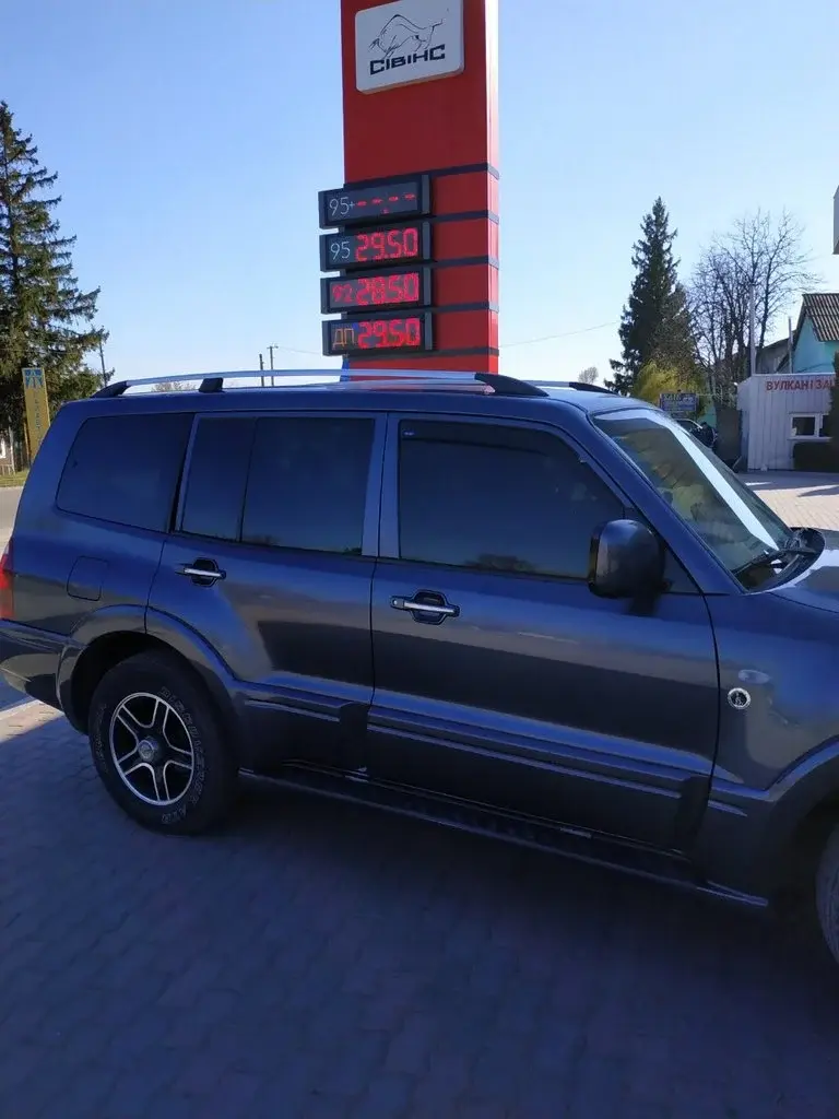 Рейлінги Хром турецький дизайн (2 шт) для Mitsubishi Pajero Wagon III 1999–2006