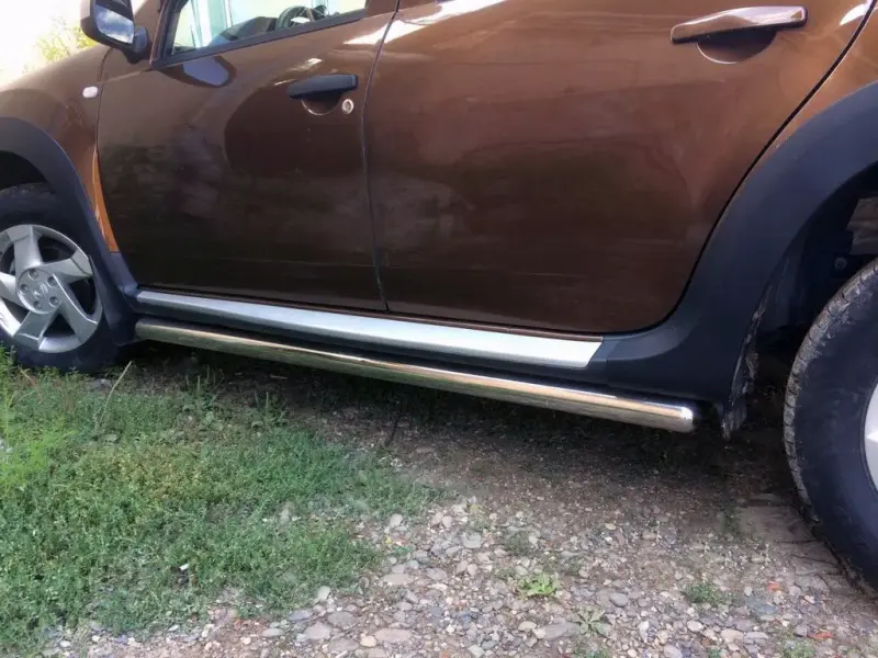 Бічні труби (2 шт., нерж.) для Dacia Duster 2008–2018