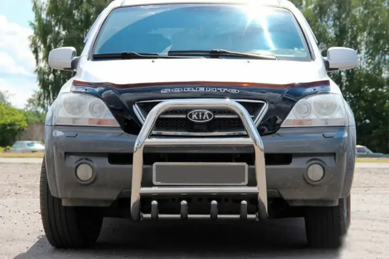 Кенгурятник QT007 (нерж.) для KIA Sorento I BL 2002–2009