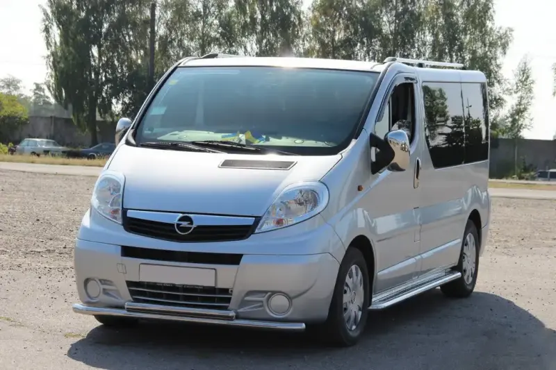 Передній захист ST014 (нерж.) для Opel Vivaro 2001–2015