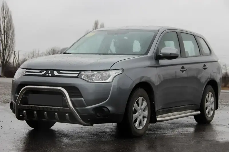 Кенгурятник WT004 (нерж.) для Mitsubishi Outlander 2012–2021