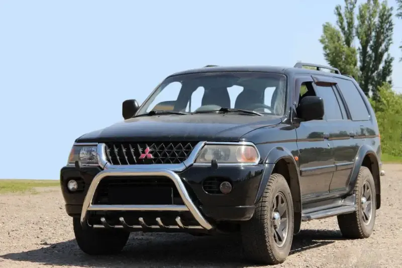 Кенгурятник WT003 (нерж) для Mitsubishi Pajero Sport 1996–2007