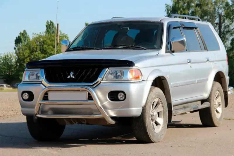 Кенгурятник WT022 (нерж) для Mitsubishi Pajero Sport 1996–2007