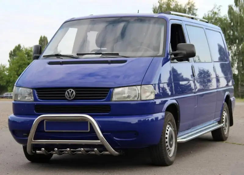 Кенгурятник WT003 60мм (нерж) для Volkswagen T4 Transporter 1990–2003