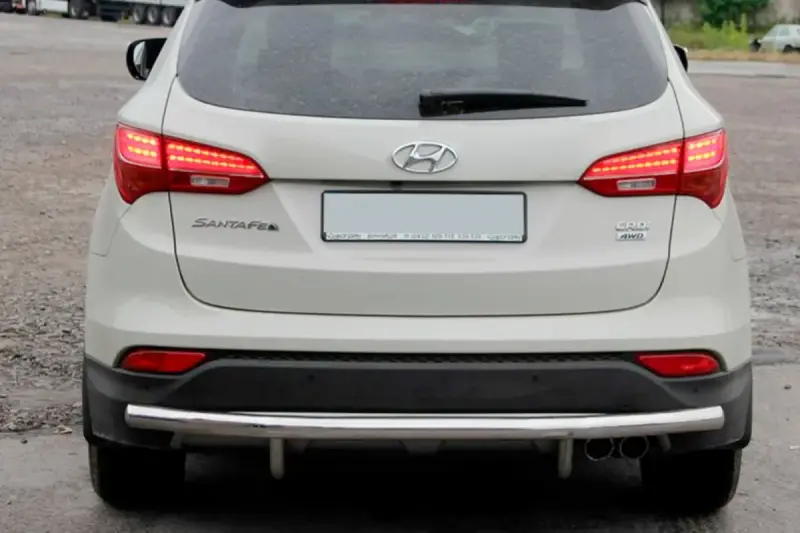 Задня дуга AK002 (нерж.) для Hyundai Santa Fe 3 2012–2018