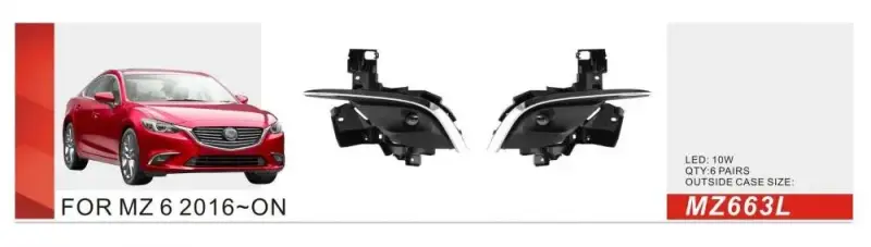 Протитуманки 2016-2018 (2 шт, LED) для Mazda 6 2012–2024