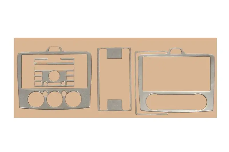 Накладки на панель AC/Clima (Mini-set, Алюміній) для Ford Focus II 2005–2008
