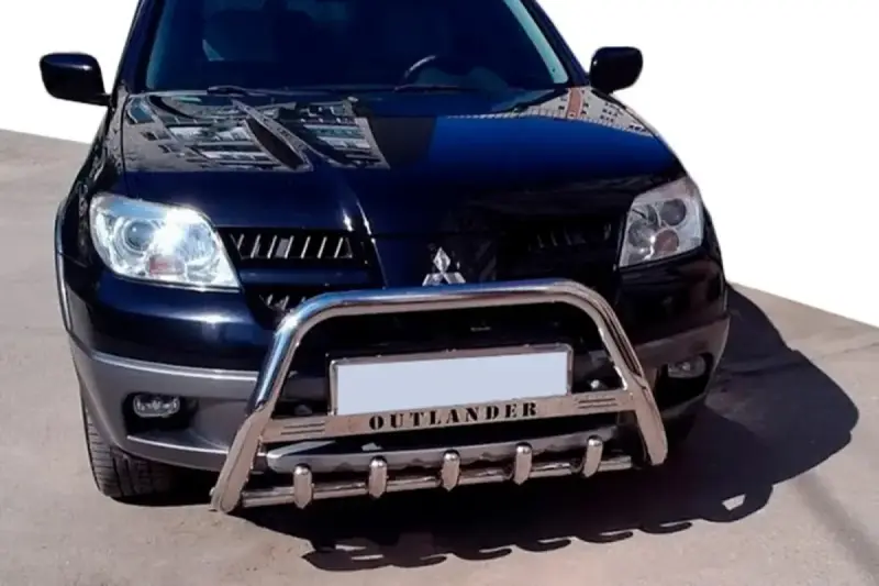 Кенгурятник WT004 (нерж.) для Mitsubishi Outlander 2001–2006