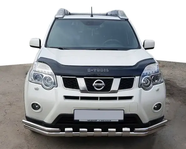 Передній захист ST015 (нерж.) для Nissan X-trail T31 2007–2014