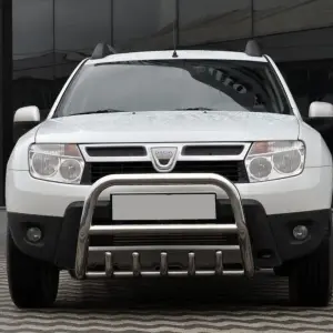 Кенгурятник без напису QT006 (нерж.) для Renault Duster 2008–2017