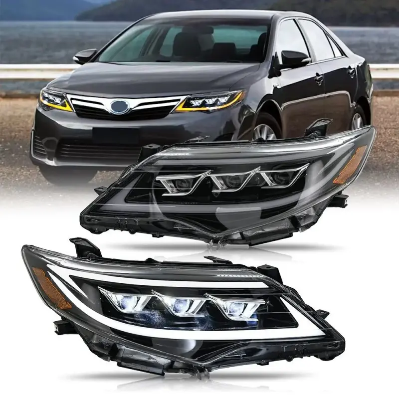 Передні фари Lexus-design (2011-2014, 2 шт) для Toyota Camry 2011–2017