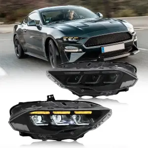 Передні фари FullLed (2018-2023, 2 шт) для Ford Mustang 2015–2023