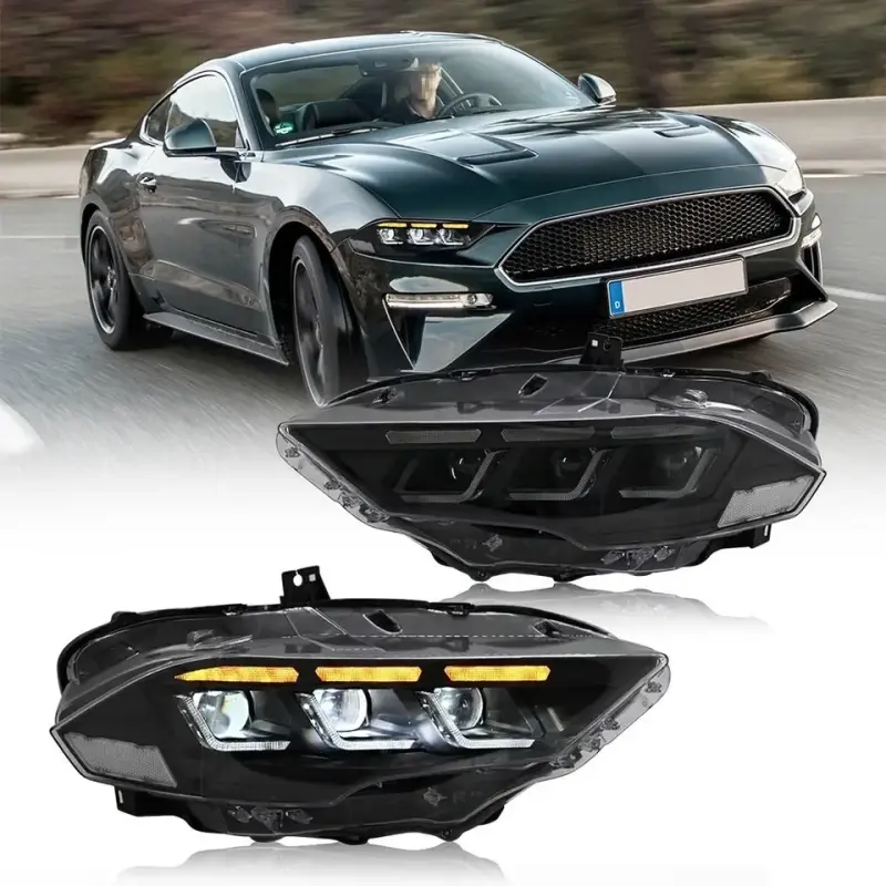 Передні фари FullLed (2018-2023, 2 шт) для Ford Mustang 2015–2023