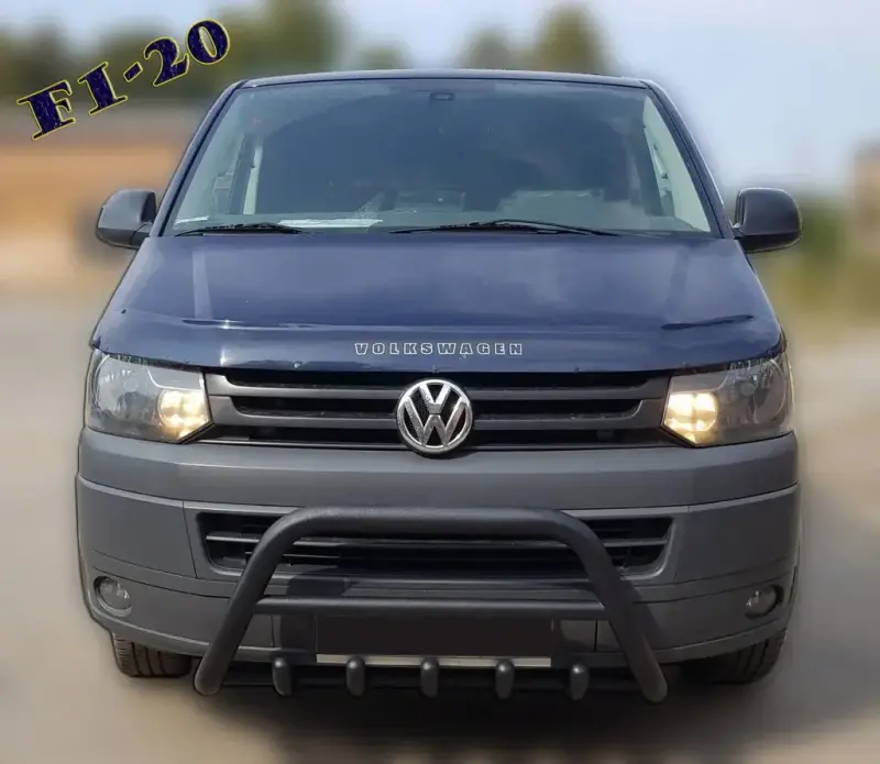 Кенгурятник WT003 Black (нерж) для Volkswagen T5 2010–2015