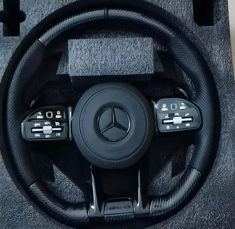 Кермо AMG-Style (Карбон + чорні кнопки) для Mercedes-Benz S-class W221 2005–2013