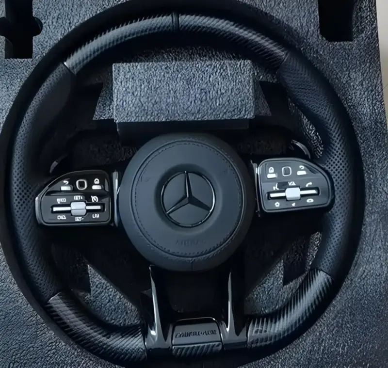 Кермо AMG 2018-Style (Карбон + чорні кнопки, 3pin) для Mercedes-Benz CLS C218 2011–2018