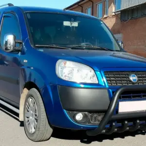 Кенгурятник WT003 Black (нерж) для Fiat Doblo I 2001–2005