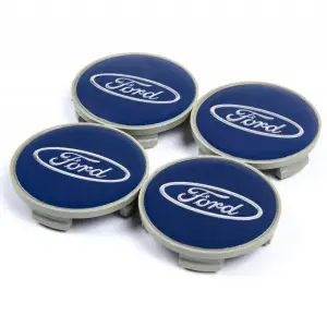 Ковпачки на диски 54.5/50мм сині (4 шт) для Ford