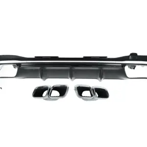 Задній дифузор з насадками AMG S63 Silver для Mercedes-Benz S-class W223 2020–