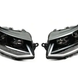 Передні фари з LED вогнями Black (2015-2019, 2 шт) для Volkswagen T6 2015–2024