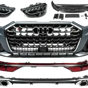 Комплект рестайлінгу з заміною фар (На S8 2025) для Audi A8 2018–