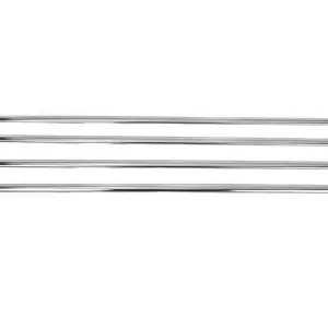 Нижні молдинги скла Black Chrome (4 шт, нерж) для Volkswagen Golf 7/E-Golf 2012–2020