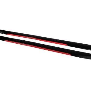 Універсальні накладки на бокові пороги Niken Red (ABS) (4шт)