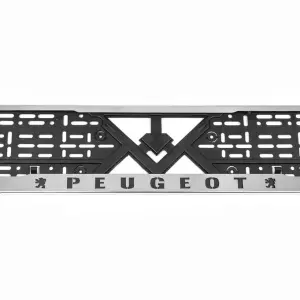 Рамка під номер хром Peugeot (1 шт, нержавіюча сталь) для Peugeot