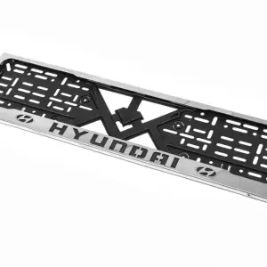 Рамка під номер хром Hyundai (1 шт, нержавіюча сталь) для Hyundai