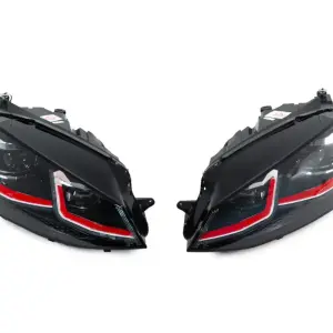Передні фари Red FullLed (2012-2017, без блоків, 2 шт) для Volkswagen Golf 7/E-Golf 2012–2020