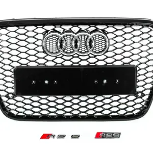 Передня чорна решітка RS-style (2011-2014) для Audi A6 C7 2011–2018