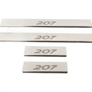 Накладки на пороги Carmos (4 шт, нерж.) для Peugeot 207 2006–2014