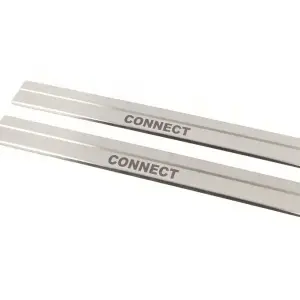 Накладки на дверні пороги Carmos (2 шт., нерж) для Ford Connect 2014–2021