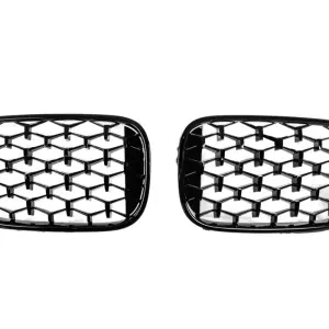 Ніздрі Diamond Black (2016-2019, чорний глянець) для BMW 7 серія G11/G12 2015–2022