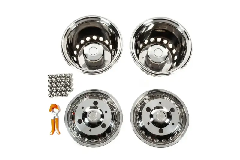 Ковпаки з нержавійки Ексклюзив V3 (2 катковий, 4 шт) для Mercedes-Benz Sprinter W906 2006–2018