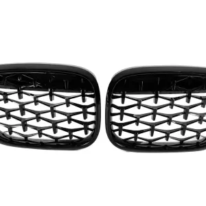 Ніздрі Diamond Black (2018-2021, чорна окантовка) для BMW X4 G02 2018–