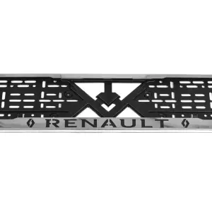 Рамка під номер хром Renault (1 шт, нержавіюча сталь) для Renault