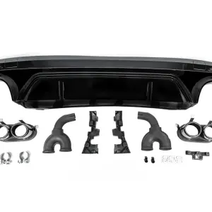 Задній дифузор SQ5-Style (2017-2020, з насадками Black) для Audi Q5 2017–2025