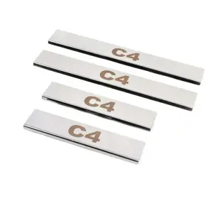 Накладки на пороги Carmos (4 шт., нерж.) для Citroen C-4 2010–2018