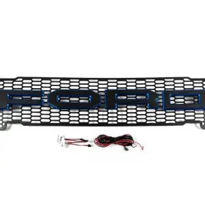 Передня решітка (2015-2018, синій, LED) для Ford Ranger 2011–2022