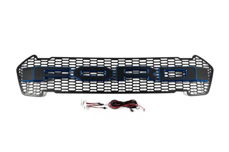 Передня решітка (2015-2018, синій, LED) для Ford Ranger 2011–2022